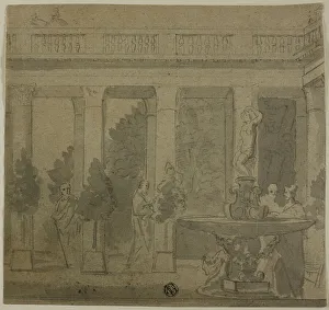 British Heritage Art Images Prints: Classical Interior Scene, 18th century. Creator: Unknown
