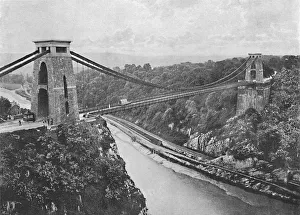 Bristol Landmarks Prints: Clifton Suspension Bridge, c1896. Artist: Harvey Barton