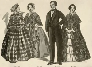 Clothing from 1850-1856, 1907, (1937). Creator: Cecil W Trout Clothing from 1850-1856, 1907, (1937). Creator: Cecil W Trout