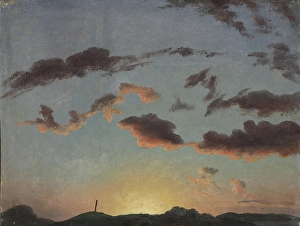 Romantic Era Landscape Painting Prints: Cloud Study, 1838. Creator: Knud Baade