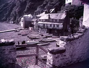 British Fishing Village Prints: Clovelly Harbour, Devon, c1955. Creator: Arthur Charles Kirby Ware