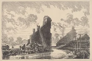 Coal Breaker on the River, 1910. Creator: Joseph Pennell Coal Breaker on the River, 1910. Creator: Joseph Pennell