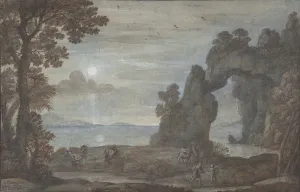 Coast View with Perseus and the Origin of Coral, 1674. Creator: Claude Lorrain Coast View with Perseus and the Origin of Coral, 1674. Creator: Claude Lorrain