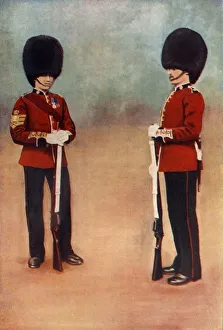 Colour-Sergeant and Private, the Scots Guards, 1900 Print