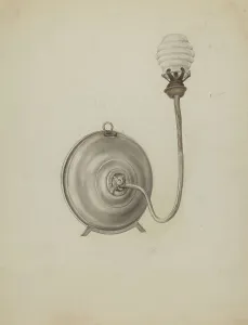 Jacob Lipkin Combination Wall and Standing Lamp Print, c. 1938