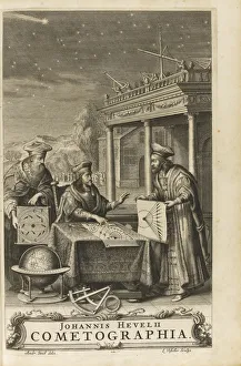 Johannes Hevelius Prints: Cometographia. Frontispiece, 1668. Artist: Hevelius, Johannes (1611-1687)