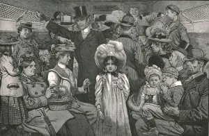 Edward VII Coronation Prints: Coming to see the coronation procession, 1902. Creator: William Ralston
