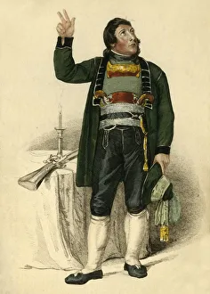 Full Length Male Portraits Prints: Commandant Schoenecher, 1809. Creator: Thomas Uwins