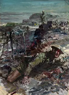 British Soldiers WW2 Prints: Commando attack, between 1939 and 1946. Creators: Unknown, Central Office of Information