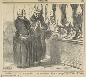Victorian Era Caricatures Prints: Comment... c'est-t'y dieu possible!... 19th century. Creator: Honore Daumier