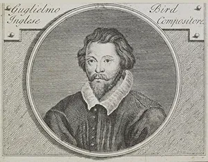 Baroque Fine Art Images Prints: Composer William Byrd, ca 1730. Creator: Van Der Gucht (Vandergucht), Gerard (1696-1776)