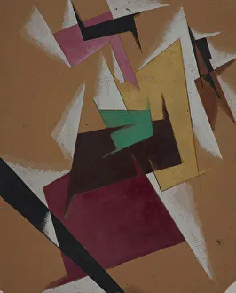 Modern Fine Art Images Prints: Composition, 1921. Creator: Popova, Lyubov Sergeyevna (1889-1924)