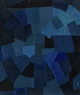 Private Art Collection Images Prints: Composition in Blue, 1931. Creator: Freundlich, Otto (1878-1943)