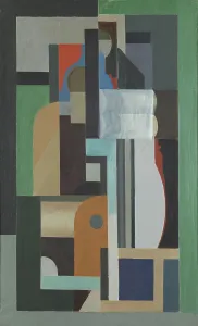 Oil On Canvas Cubism Prints: Composition, c1925. Creator: Ragnhild Kaarbo
