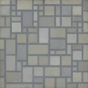 Holland Fine Art Images Prints: Composition: Light Colour Planes with Grey Lines (Composition with Grid 7)