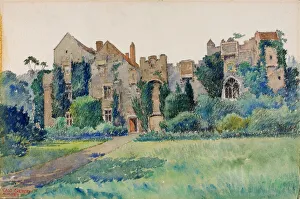 British Heritage Buildings Prints: Compton Castle, Devonshire, England, 1928. Creator: Cass Gilbert