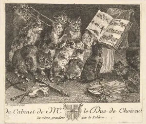 Concert of Cats, after the painting in the collection of the Duc de Choiseul, before 1771 Concert of Cats, after the painting in the collection of the Duc de Choiseul, before 1771