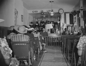 Congregation of the St. Martin's Spiritual Church, Washington, D.C. 1942. Creator: Gordon Parks Congregation of the St. Martin's Spiritual Church, Washington, D.C. 1942. Creator: Gordon Parks