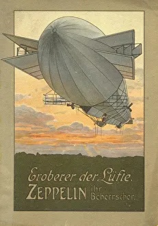 Conquerer of the Air. Zeppelin, 1916. Artist: Anonymous Conquerer of the Air. Zeppelin, 1916. Artist: Anonymous