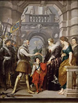 The Consignment of the Regency (The Marie de Medici Cycle). Artist: Rubens, Pieter Paul (1577-1640) The Consignment of the Regency (The Marie de Medici Cycle). Artist: Rubens, Pieter Paul (1577-1640)