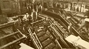 British Civil Engineering Projects Prints: Constructing Escalators at the Bank Station, London, c1930. Creator: Unknown