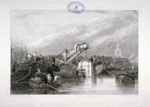 Thames Tunnel Construction Prints: Construction of the Thames Tunnel, London, 1827. Artist: George Cooke