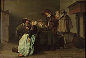Low Countries Oil Painting Prints: A Conversation, 1628. Creator: Pieter Codde
