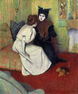 Young Woman In Hat Prints: The Conversation, 1895
