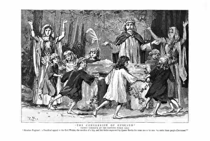 The Conversion of England Print, 1889 Watercolor
