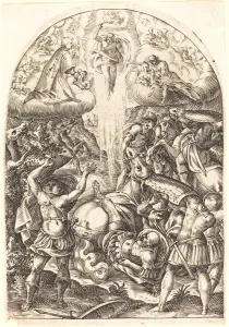 Saint Paul Conversion Prints: The Conversion of Saint Paul, 1608 / 1611. Creator: Jacques Callot