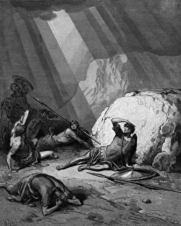 Gustave Dore Bible Art Prints: Conversion of St Paul on the road to Damascus, 1865-1866. Artist: Gustave Dore