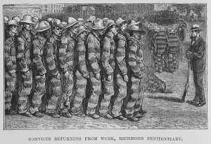 Black And White Prison Photos Prints: Convicts returning from work, Richmond penitentiary, 1882. Creator: Unknown
