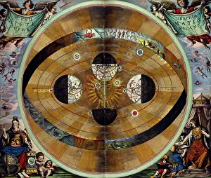 Nicolaus Copernicus Prints: The Copernican System, 1660. Creator: Unknown
