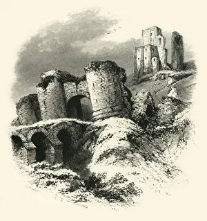 Corfe Castle Print, c1870
