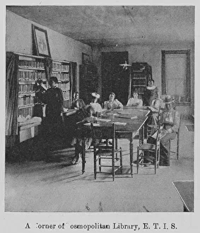 A Corner of Cosmopolitan Library Print, E. T. I. S., 1903