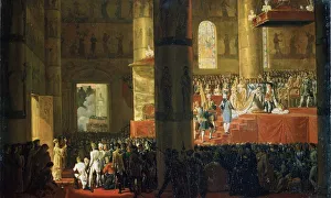 The Coronation of the Empress Maria Feodorovna on 5th April 1797, 19th century. Artist: Horace Vernet The Coronation of the Empress Maria Feodorovna on 5th April 1797, 19th century. Artist: Horace Vernet