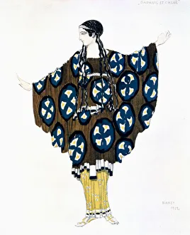 Costume design for a Ballets Russes production of Ravels Daphnis et Chloe, 1912 Costume design for a Ballets Russes production of Ravels Daphnis et Chloe, 1912