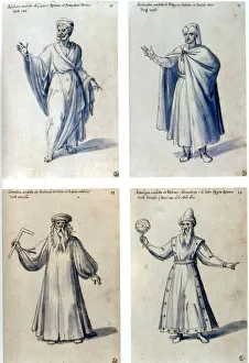 Print of Classical Figures in Costume, 16th century