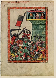 Count Albrecht II of Hohenberg (From the Codex Manesse), Between 1305 and 1340. Artist: Anonymous Count Albrecht II of Hohenberg (From the Codex Manesse), Between 1305 and 1340. Artist: Anonymous