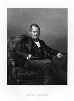 Count Camillo Benso di Cavour, Italian politician, 19th century. Artist: DJ Pound Count Camillo Benso di Cavour, Italian politician, 19th century. Artist: DJ Pound