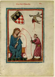 Count Otto von Botenlauben (From the Codex Manesse), Between 1305 and 1340. Artist: Anonymous Count Otto von Botenlauben (From the Codex Manesse), Between 1305 and 1340. Artist: Anonymous