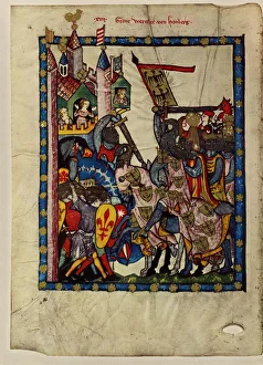 Count Wernher von Homberg (From the Codex Manesse), Between 1305 and 1340. Artist: Anonymous Count Wernher von Homberg (From the Codex Manesse), Between 1305 and 1340. Artist: Anonymous