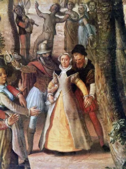 Country Celebration, (detail), 1563. Artist: Joachim Beuckelaer Country Celebration, (detail), 1563. Artist: Joachim Beuckelaer