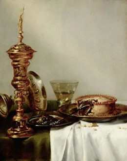 Holland Fine Art Images Prints: Covered table, 1634. Creator: Heda, Willem Claesz (1594-1680)