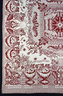 Coverlet, New York, c. 1850. Creator: Unknown Coverlet, New York, c. 1850. Creator: Unknown