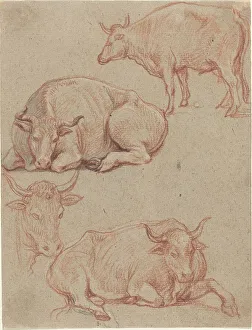 Claude Lorrain Art Prints: Four Cows. Creator: Claude Lorrain