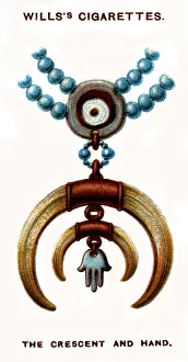 Print of The Crescent and Hand, Islamic symbol of protection