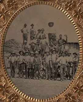 Unknown Crew Print, 1860s-80s Workmen Outdoor Group