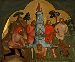 Acts Of The Apostles Prints: The Crucifixion of Peter (Predella Panel), ca 1370. Creator: Veneziano