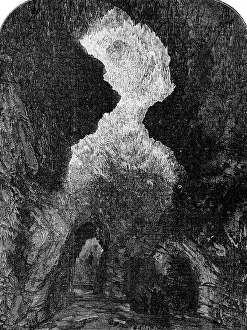 Black And White Mining Images Prints: Crystallised Cavern, in the Blue John Mine, 1854. Creator:s Read